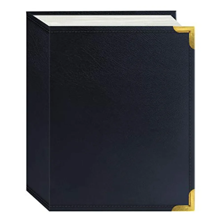 E4-100/NB 100 Pocket Navy Blue Sewn Leatherette Cover with Brass Corner Accents Photo Album, 4 by 6-Inch
E4-100/NB 100 Pocket Navy Blue Sewn Leatherette Cover with Brass Corner Accents Photo Album, 4 by 6-Inch