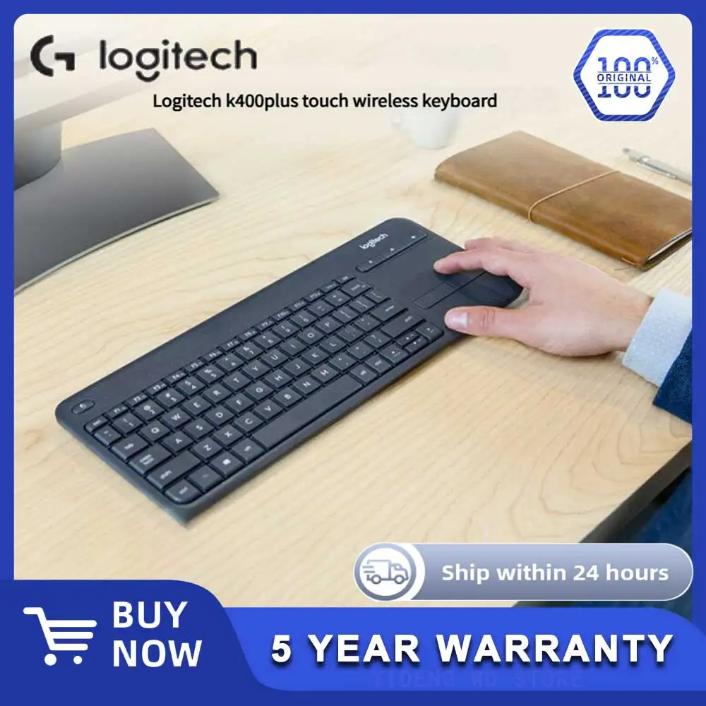 НОВАЯ беспроводная клавиатура Logitech K400Plus с сенсорной панелью — беспроводная сенсорная клавиатура с компактной батареей, Plug-and-Play 
НОВАЯ беспроводная клавиатура Logitech K400Plus с сенсорной панелью — беспроводная сенсорная клавиатура с компактной батареей, Plug-and-Play