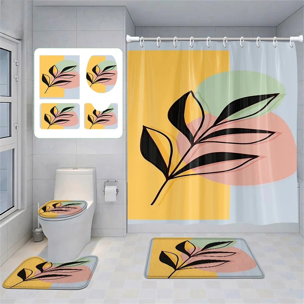 Nordic Style Plant Printed Shower Curtain Floor Mat Waterproof Mildew Proof Toilet Bathroom Bathroom Decoration
Nordic Style Plant Printed Shower Curtain Floor Mat Waterproof Mildew Proof Toilet Bathroom Bathroom Decoration