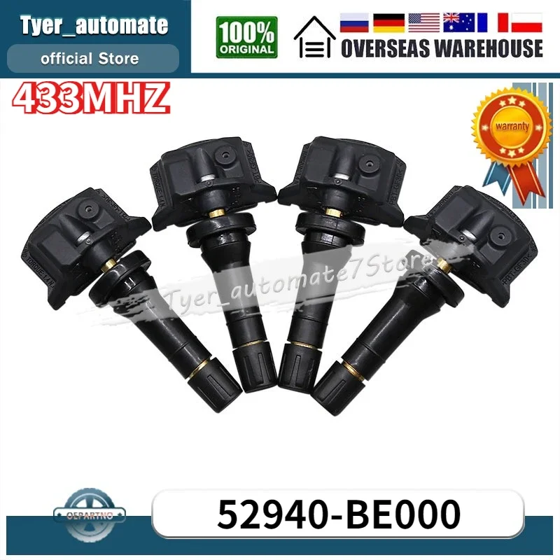 52940-BE000 4PCS Tire Pressure Monitoring Sensor 433MHZ 52940BE000 FOR Kia Carnival KA4 Ceed CD PV5 Seltos Sorento MQ4
52940-BE000 4PCS Tire Pressure Monitoring Sensor 433MHZ 52940BE000 FOR Kia Carnival KA4 Ceed CD PV5 Seltos Sorento MQ4