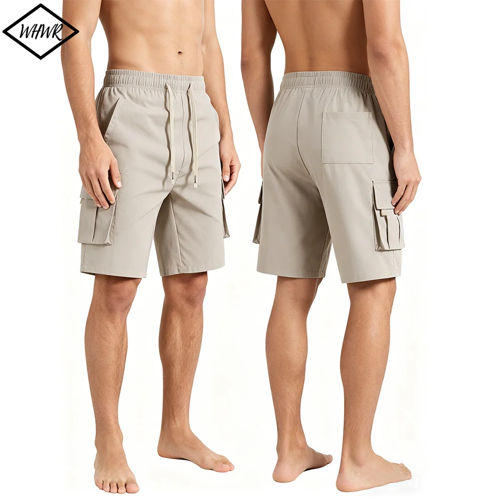 Summer Men’s Cargo Shorts Elastic Waist Drawstring Casual Shorts with Multi-Pockets Breathable Utility Shorts for Hiking Travel
Summer Men’s Cargo Shorts Elastic Waist Drawstring Casual Shorts with Multi-Pockets Breathable Utility Shorts for Hiking Travel