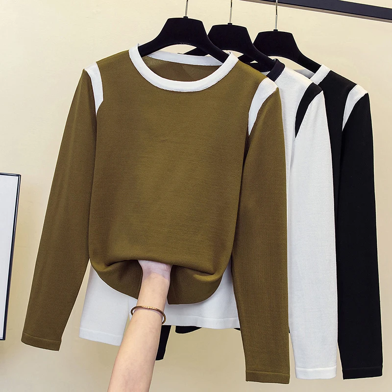chic casual Basic Sweater pullovers Women O-neck Solid Knit Slim Pullover female Long Sleeve warm Khaki Sweater Autumn Winter
chic casual Basic Sweater pullovers Women O-neck Solid Knit Slim Pullover female Long Sleeve warm Khaki Sweater Autumn Winter
