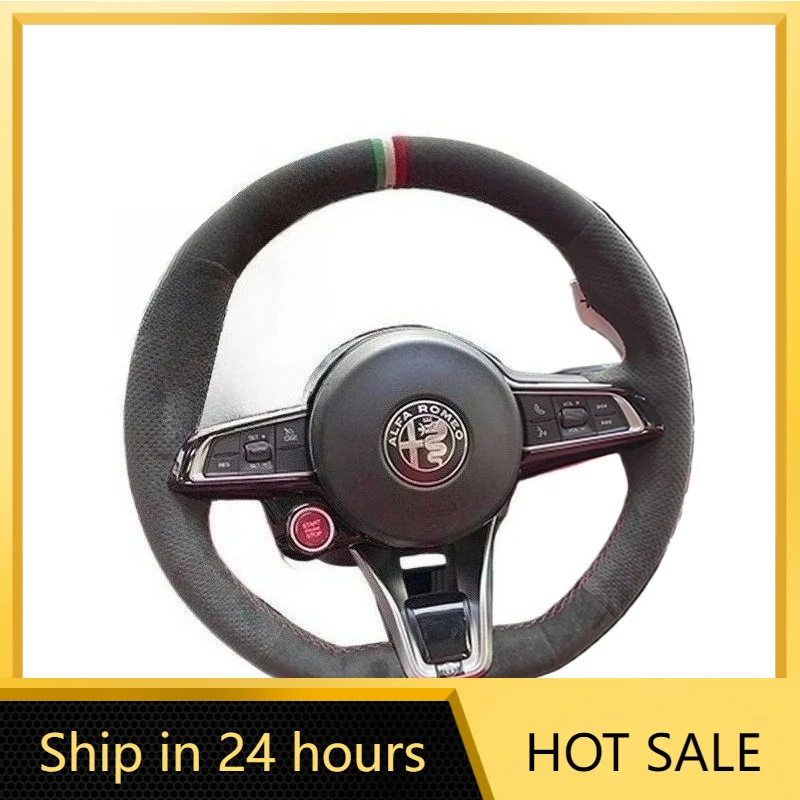 Car Stickers For Alfa Romeo Giulia Stelvio 2020-2022 Hand-stitched High-quality Non-slip Suede Car Steering Wheel Cover
Car Stickers For Alfa Romeo Giulia Stelvio 2020-2022 Hand-stitched High-quality Non-slip Suede Car Steering Wheel Cover