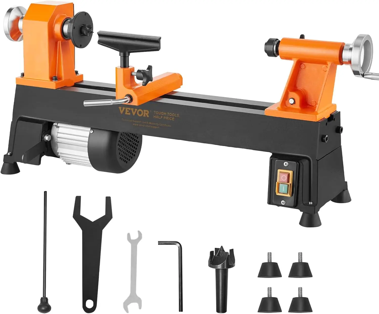 VEVOR Benchtop Wood Lathe, 10 in x 18 in, 0.5 HP 370W Power Wood Turning Lathe Machine, 5 Variable Speeds 780/1320/1920/2640/384
VEVOR Benchtop Wood Lathe, 10 in x 18 in, 0.5 HP 370W Power Wood Turning Lathe Machine, 5 Variable Speeds 780/1320/1920/2640/384
