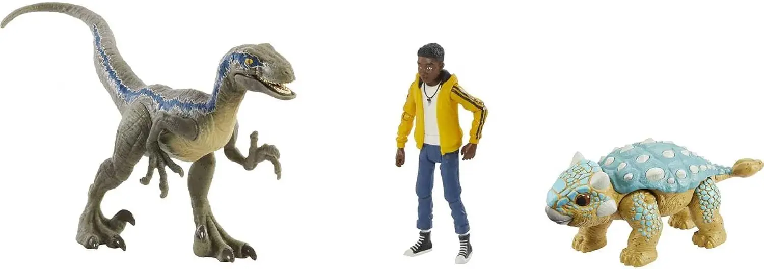 Camp Cretaceous Darius 3 Figure Storypack, Darius, Velociraptor Blue & Ankylosurus Bumpy, Authentic Decoration & Movable Joints,
Camp Cretaceous Darius 3 Figure Storypack, Darius, Velociraptor Blue & Ankylosurus Bumpy, Authentic Decoration & Movable Joints,