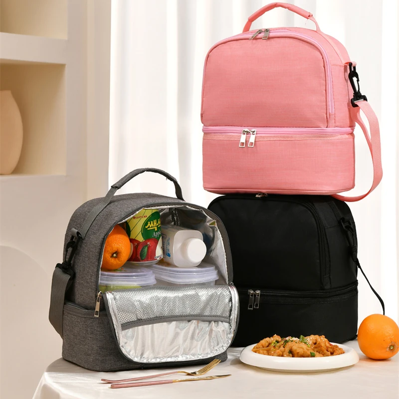 Large Capacity Insulated Bag Double Layer Thermal Lunch Box Bags Aluminum Foil Bento Pack Picnic Bags Handbag
Large Capacity Insulated Bag Double Layer Thermal Lunch Box Bags Aluminum Foil Bento Pack Picnic Bags Handbag