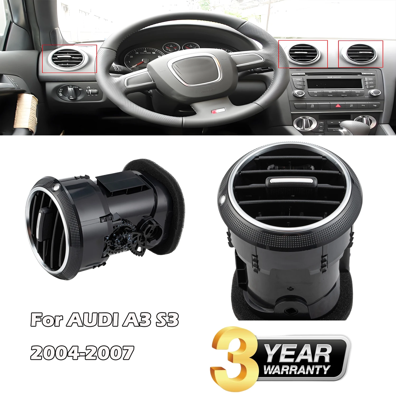 8P0820901A,8P0820901D Dashboard Air Condition Vent For AUDI A3 S3 Sportback 8P 2004-2007
8P0820901A,8P0820901D Dashboard Air Condition Vent For AUDI A3 S3 Sportback 8P 2004-2007