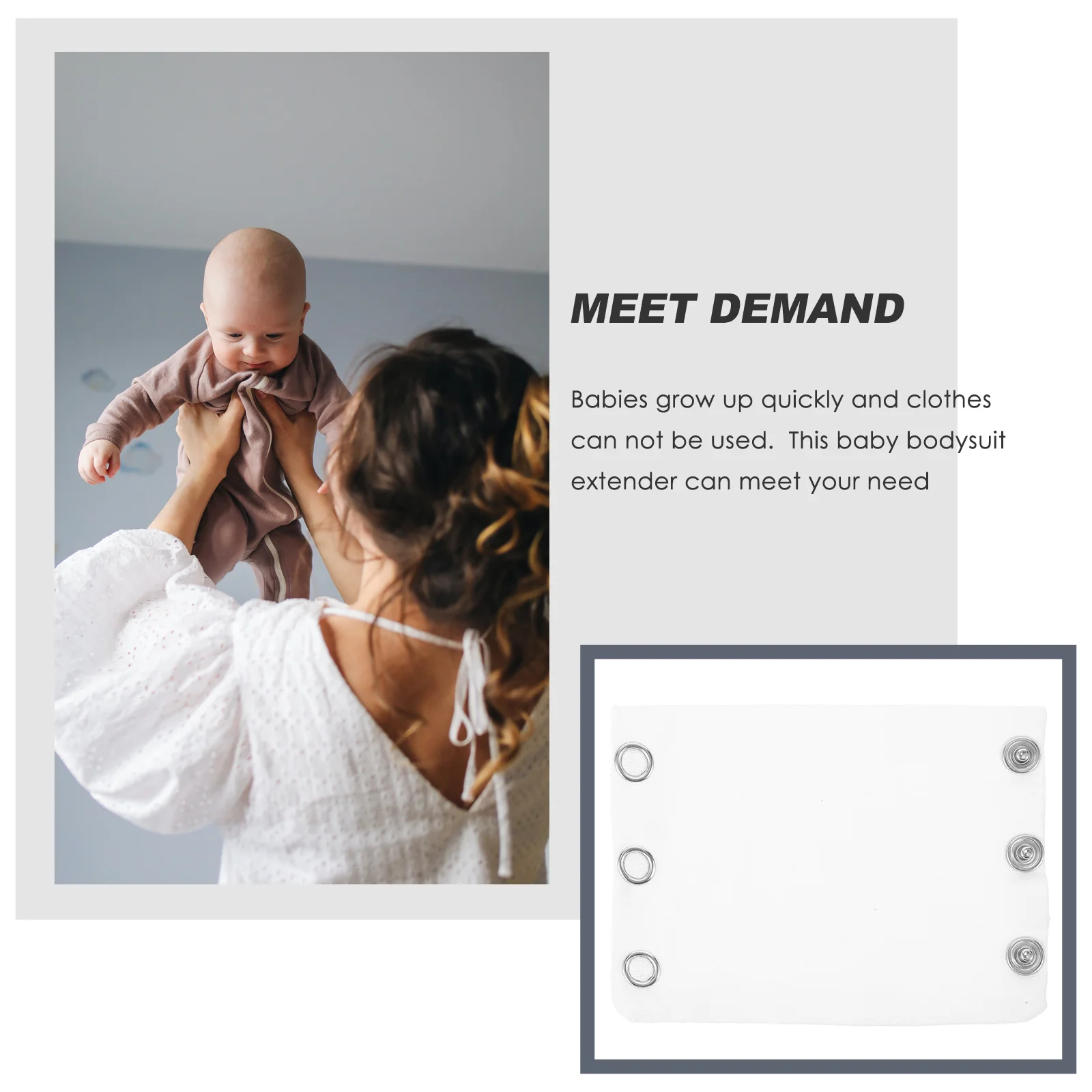 Baby Bodysuit Extender Snap Double Layer Khaki White Cotton Romper Extension Film Crotch Wear Easy Clean Soft Comfort
Baby Bodysuit Extender Snap Double Layer Khaki White Cotton Romper Extension Film Crotch Wear Easy Clean Soft Comfort