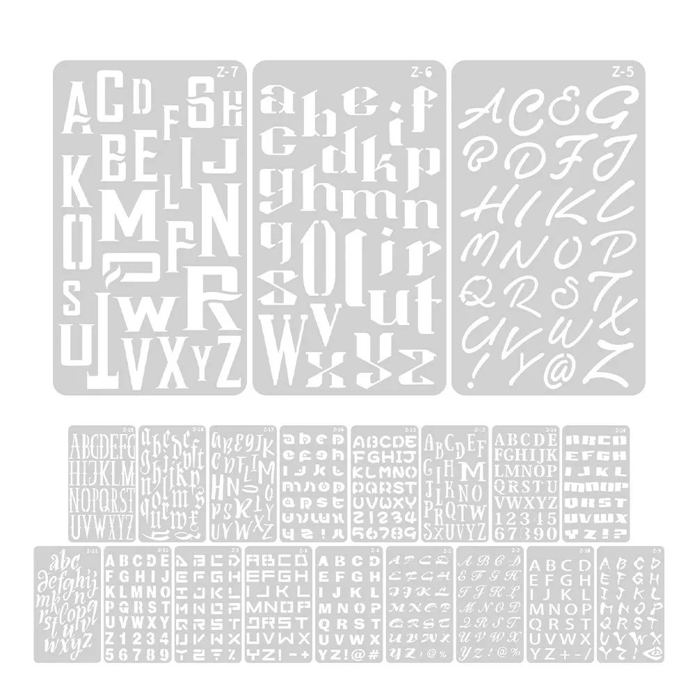 2Sets Reusable Alphabet Letter Stencils Plastic Templates for Painting Scrapbooks Journaling DIY Crafts Lettering Stencils
2Sets Reusable Alphabet Letter Stencils Plastic Templates for Painting Scrapbooks Journaling DIY Crafts Lettering Stencils
