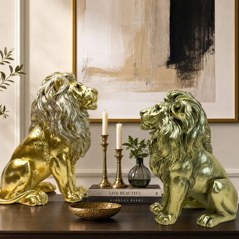Vilead Resin Lion Statue Gold Animal Sculpture Collection Lion LoverGiftOffice HomeDecoration Accessories Statues for Decoration
Vilead Resin Lion Statue Gold Animal Sculpture Collection Lion LoverGiftOffice HomeDecoration Accessories Statues for Decoration