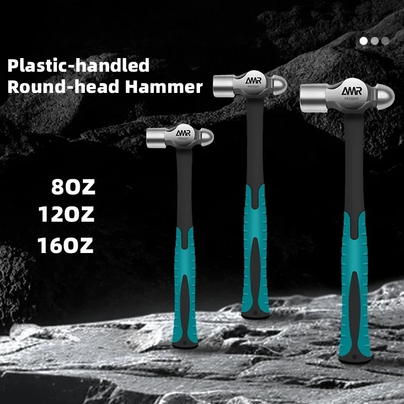 Round Head Hammer Smash Walnut Round Head Plastic Handle Hammer Car Escape Tool