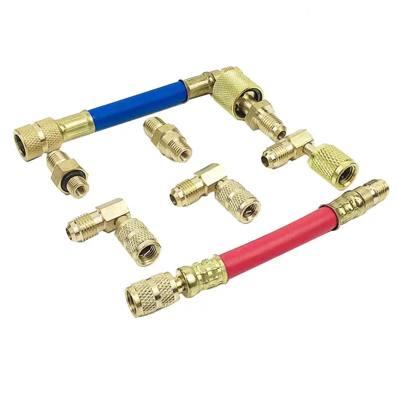 A65P-8Pcs Car Air Conditioner Refrigeration Hose Set Air Condition Filling Kit Air Conditioning Adaptor CT-138 Converting Adapte
A65P-8Pcs Car Air Conditioner Refrigeration Hose Set Air Condition Filling Kit Air Conditioning Adaptor CT-138 Converting Adapte