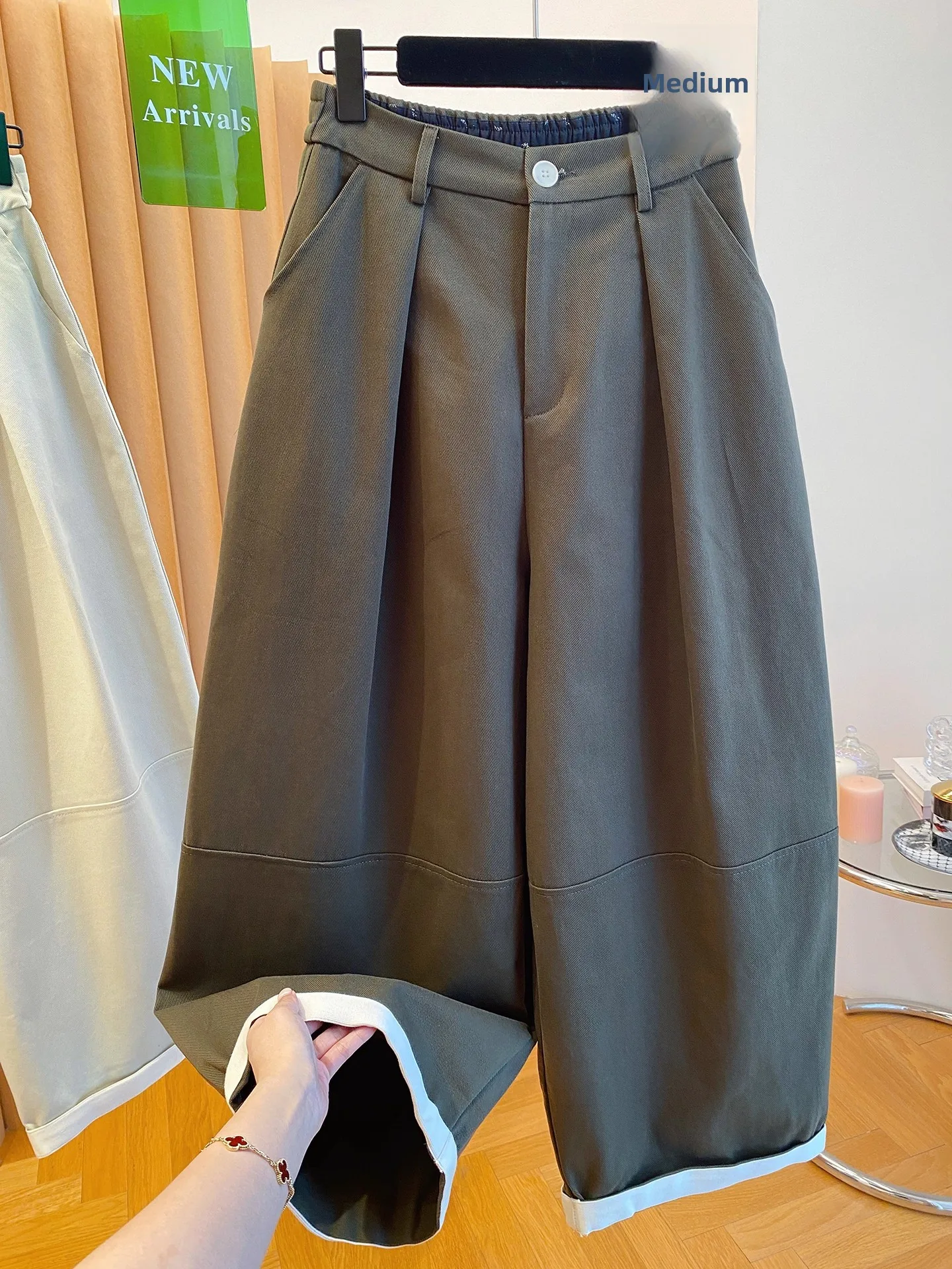 Loose American Retro Balloon Work Pants Men's Women's Autumn Casual Wide Leg Pants Cuffed Trousers Nine Points Trousers
Loose American Retro Balloon Work Pants Men's Women's Autumn Casual Wide Leg Pants Cuffed Trousers Nine Points Trousers