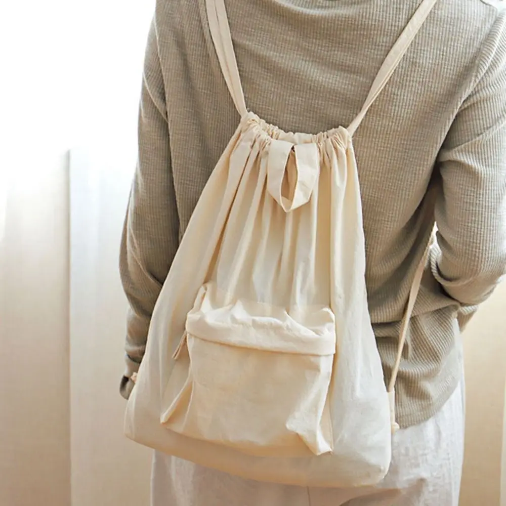 Korean Style Drawstring Backpack Portable Type Large Capacity Nylon Backpack Solid Color Commute Cloth Shoulder Bag Women
Korean Style Drawstring Backpack Portable Type Large Capacity Nylon Backpack Solid Color Commute Cloth Shoulder Bag Women