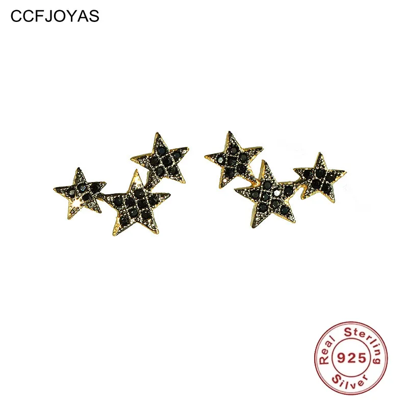 CCFJOYAS 14k Gold Plated 925 Sterling Silve Black Zircon Star Stud Earrings for Women Simple ins Cute Earrings Fashion Jewelry
CCFJOYAS 14k Gold Plated 925 Sterling Silve Black Zircon Star Stud Earrings for Women Simple ins Cute Earrings Fashion Jewelry
