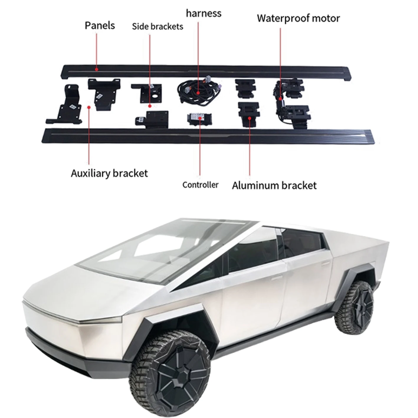 For Power Running Boards Electric Side Steps Aluminum Electric Side Step for Tesla CyberTruck
For Power Running Boards Electric Side Steps Aluminum Electric Side Step for Tesla CyberTruck