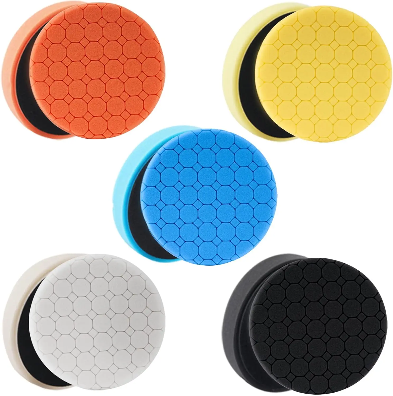 5.5 Inch Buffing Polishing Pads for Car Buffer Polisher, Hex Logic Sponge Pad Kit with 5 Pads for Cutting, Polishing and Waxing
5.5 Inch Buffing Polishing Pads for Car Buffer Polisher, Hex Logic Sponge Pad Kit with 5 Pads for Cutting, Polishing and Waxing