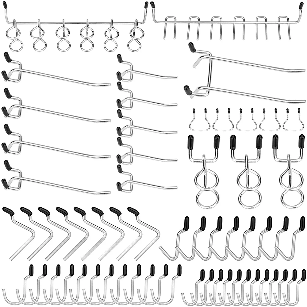 A45M-60 Assorted Premium Metal Pegboard Hooks To Secure Hooks In Place For 1/4Inch Peg Board, Won't Fall Out
A45M-60 Assorted Premium Metal Pegboard Hooks To Secure Hooks In Place For 1/4Inch Peg Board, Won't Fall Out