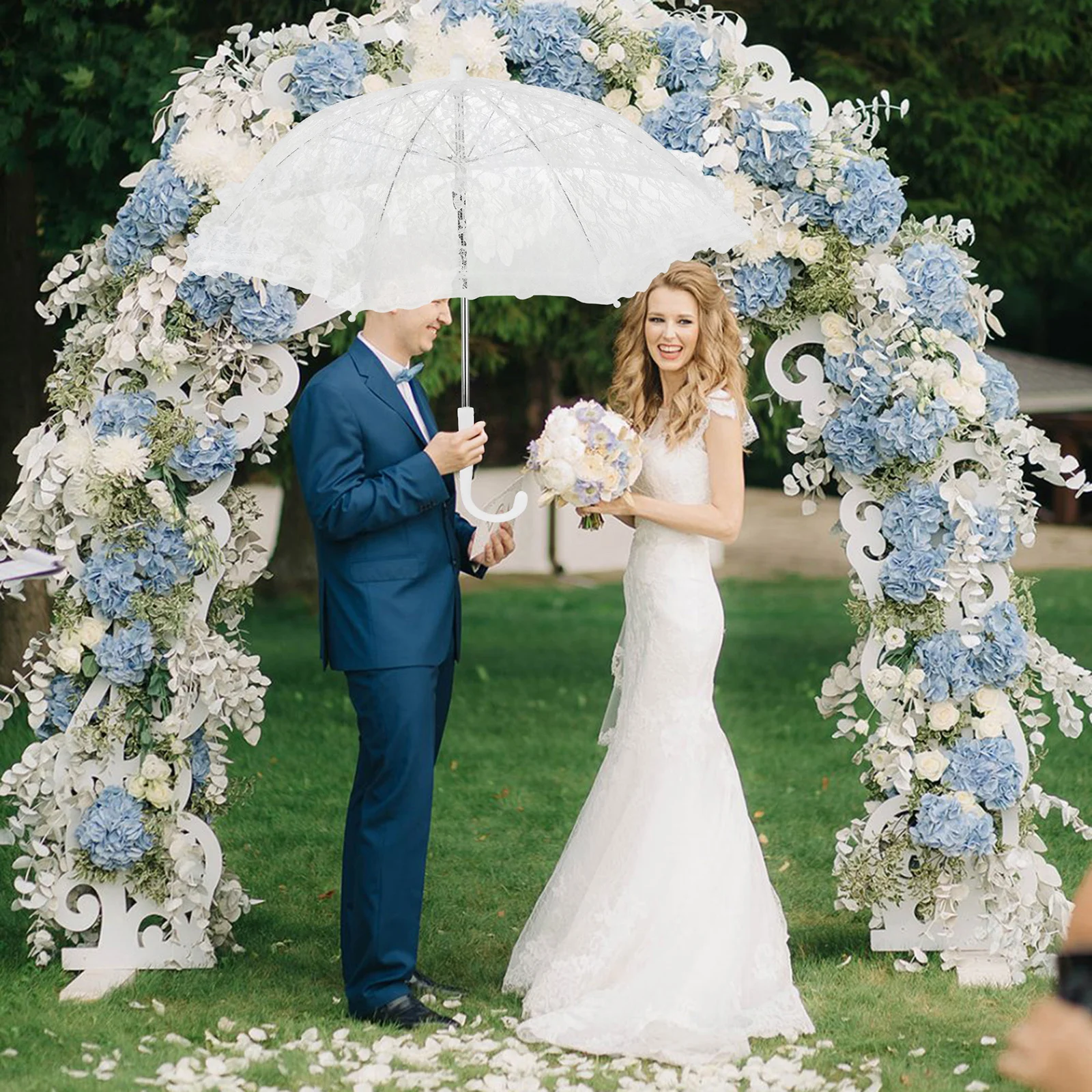 50cm Elegant Lace Wedding Umbrella Flower Girls Parasol Small Umbrella Photography Props Holiday DIY Decor
50cm Elegant Lace Wedding Umbrella Flower Girls Parasol Small Umbrella Photography Props Holiday DIY Decor