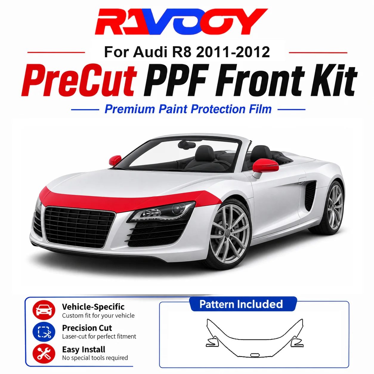 8.5mil TPU Precut PPF Kit For 2025-2026 Acura ADX - Hood, Partial Fenders & Full Mirror Set - Self-Healing Gloss Clear Bra Film
8.5mil TPU Precut PPF Kit For 2025-2026 Acura ADX - Hood, Partial Fenders & Full Mirror Set - Self-Healing Gloss Clear Bra Film