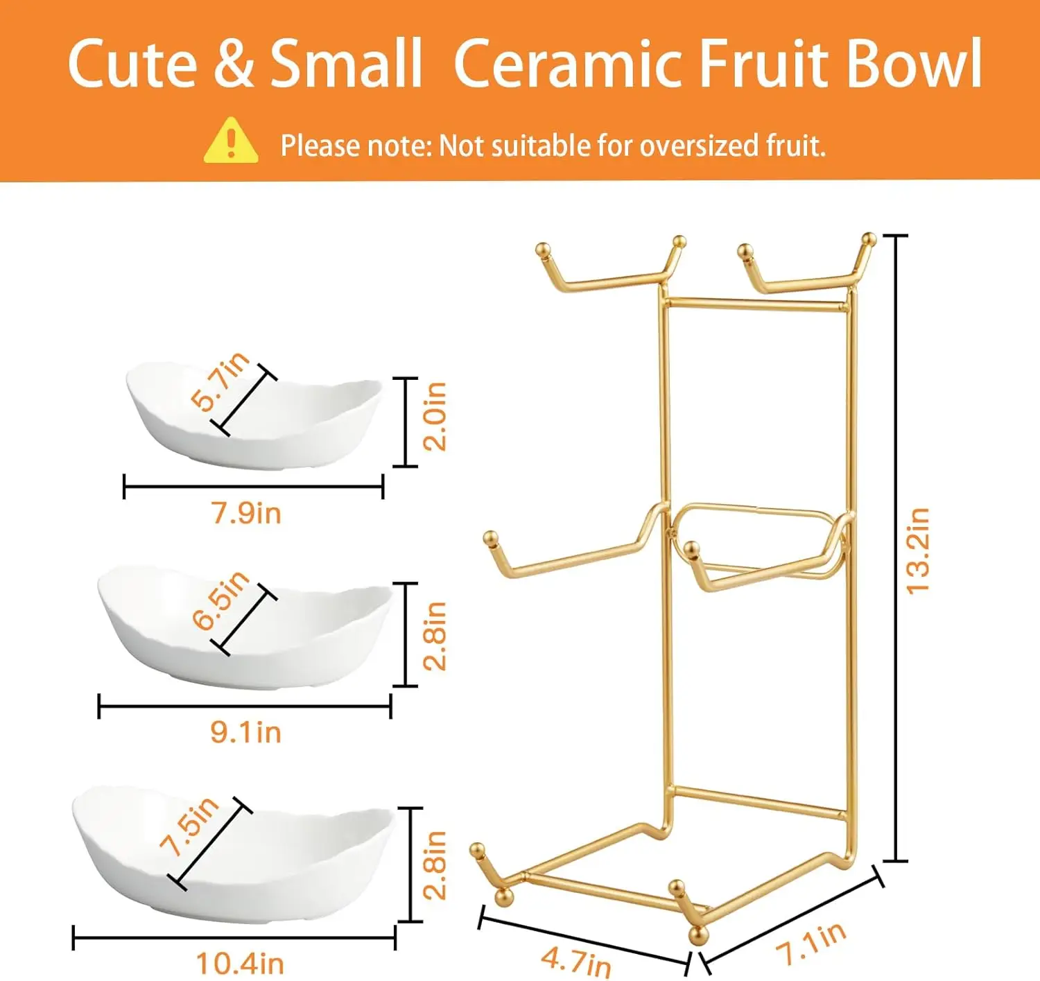 Fruit Bowl for Kitchen Counter - 3 Tier Serving Bowls with Metal Stand, Tiered Fruit Basket for Fruit Vegetable Storage, Snack
Fruit Bowl for Kitchen Counter - 3 Tier Serving Bowls with Metal Stand, Tiered Fruit Basket for Fruit Vegetable Storage, Snack
