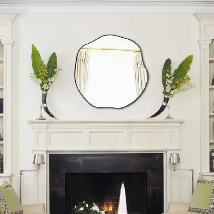 Irregular Mirror, 20" Asymmetrical Wall Mirrors, Scalloped Rounded Mirror, Modern Frameless Abstract Mirrors for Living Room Be
Irregular Mirror, 20" Asymmetrical Wall Mirrors, Scalloped Rounded Mirror, Modern Frameless Abstract Mirrors for Living Room Be