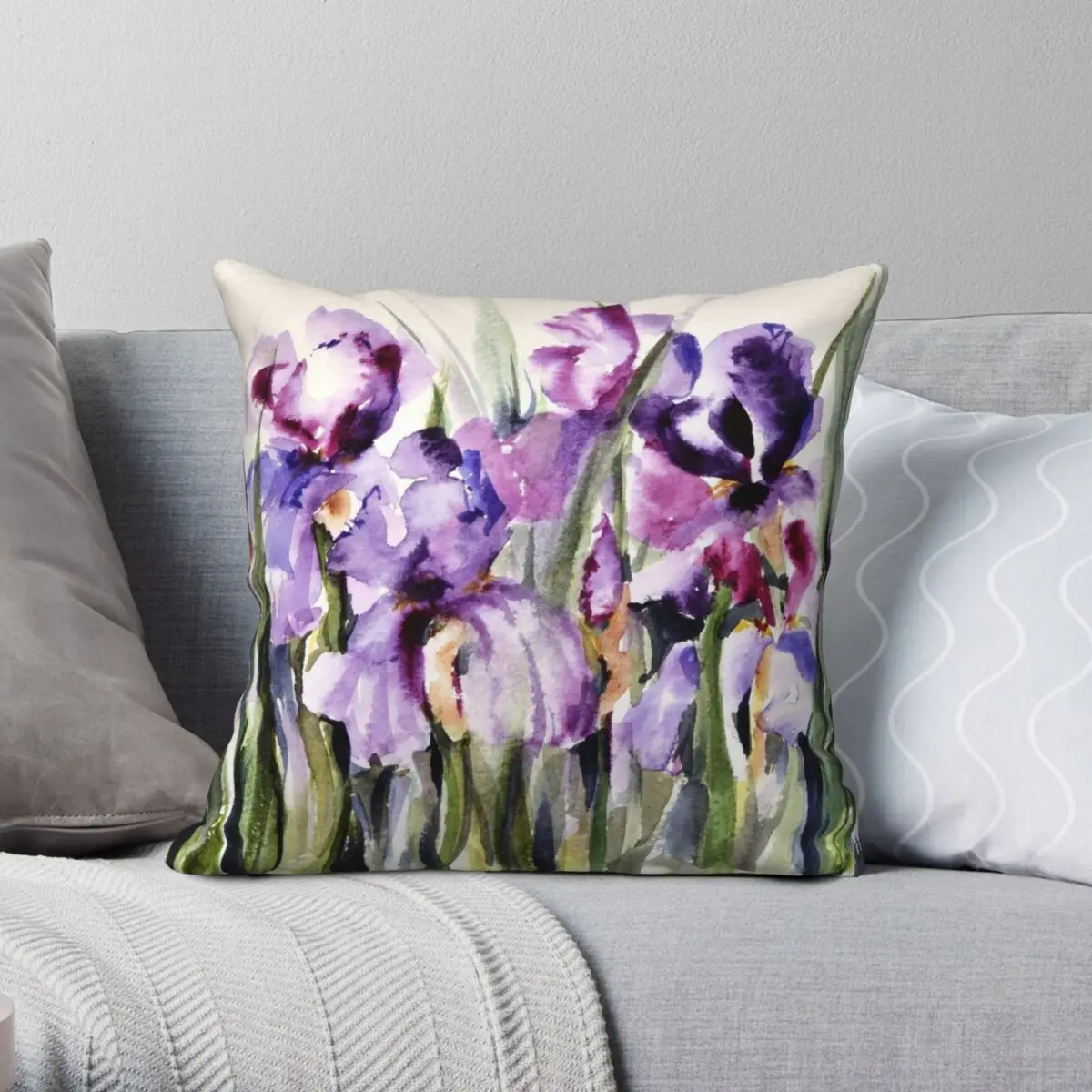 Iris Garden Watercolor Square Pillowcase Polyester Linen Velvet Printed Zip Decorative Home Cushion Cover
Iris Garden Watercolor Square Pillowcase Polyester Linen Velvet Printed Zip Decorative Home Cushion Cover