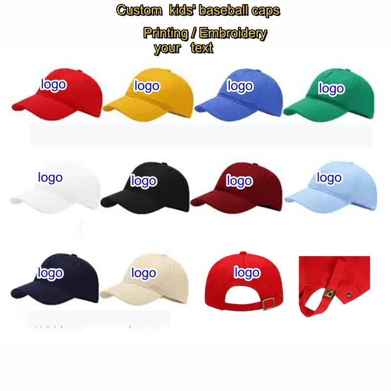 Children Custom Print Embroidery Cotton Baseball Cap Soft Top Sun Hat for kidOutdoor Sport Adjustable Snapback Cap for Boy Girl
Children Custom Print Embroidery Cotton Baseball Cap Soft Top Sun Hat for kidOutdoor Sport Adjustable Snapback Cap for Boy Girl