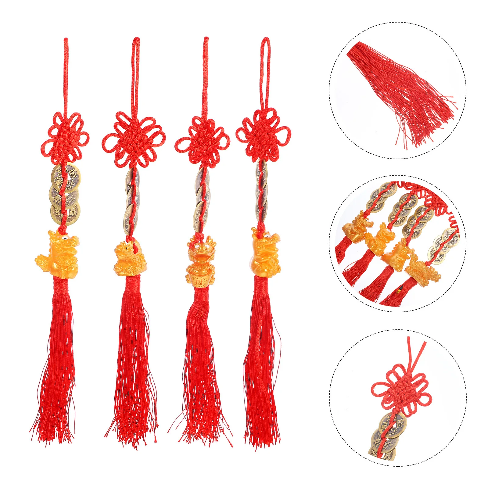 4pcs Golden Dragon Pendant for Year of Dragon New Year Hanging naments Car Home Decor Chinese Style Spring Festival Supplies 
4pcs Golden Dragon Pendant for Year of Dragon New Year Hanging naments Car Home Decor Chinese Style Spring Festival Supplies