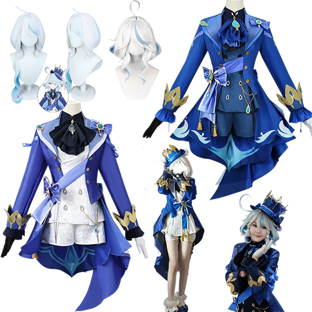 Furina Cosplay Costume Wig Hair Impact Fontaine Focalors with Hat Black Suits High Heel Cosplay Shoes for Women Outfits
Furina Cosplay Costume Wig Hair Impact Fontaine Focalors with Hat Black Suits High Heel Cosplay Shoes for Women Outfits