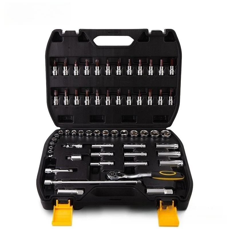 58 Pcs 3/8 Drive Ratchet Socket Kit 10mm Series Practical Hand Tools for Household Machinery and Auto Repair Work
58 Pcs 3/8 Drive Ratchet Socket Kit 10mm Series Practical Hand Tools for Household Machinery and Auto Repair Work