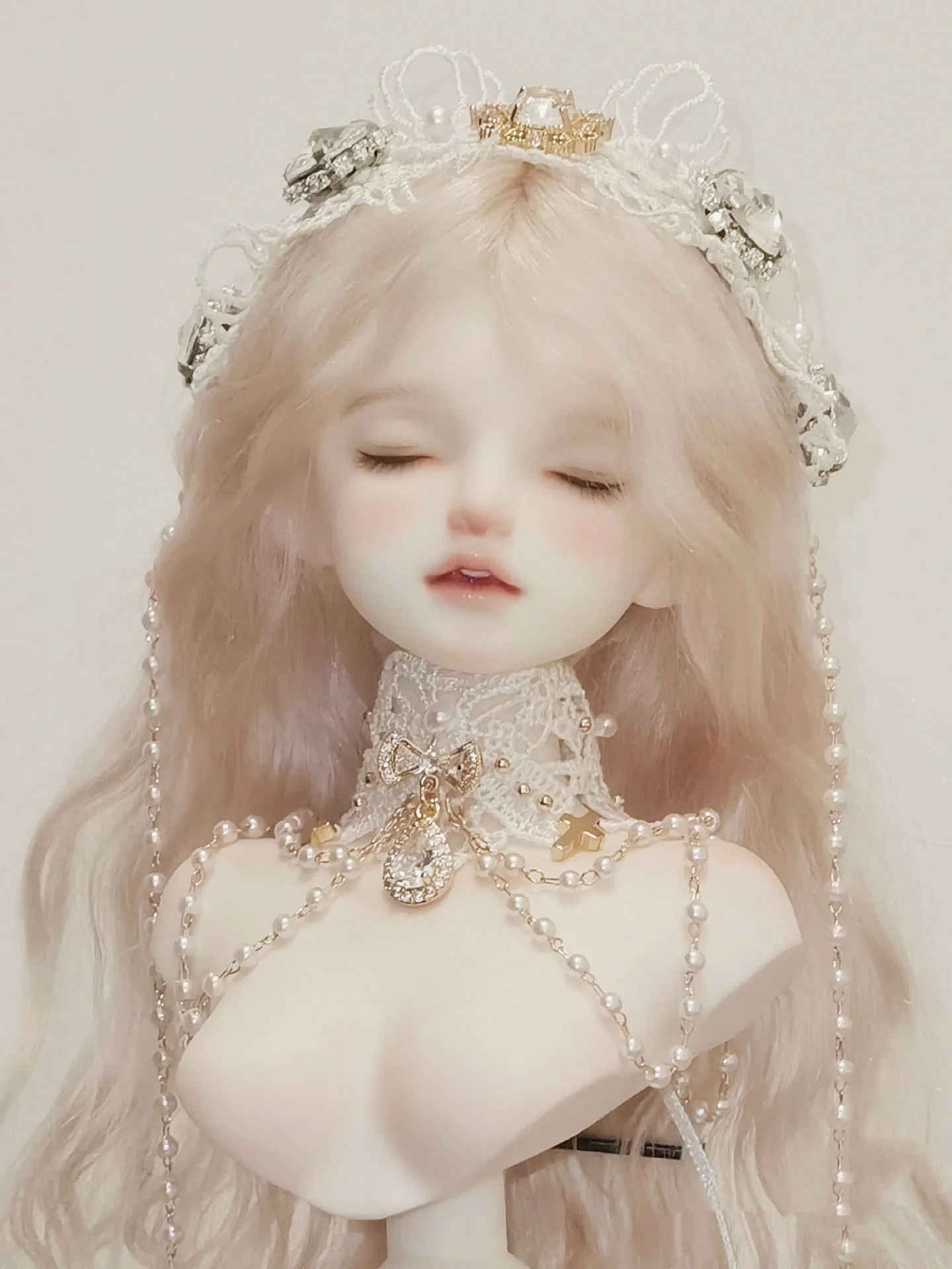 Doll Accessories Hair Tiara , 1/4 BJD Headdress Lace Necklace Chest Table Decoration Set
Doll Accessories Hair Tiara , 1/4 BJD Headdress Lace Necklace Chest Table Decoration Set