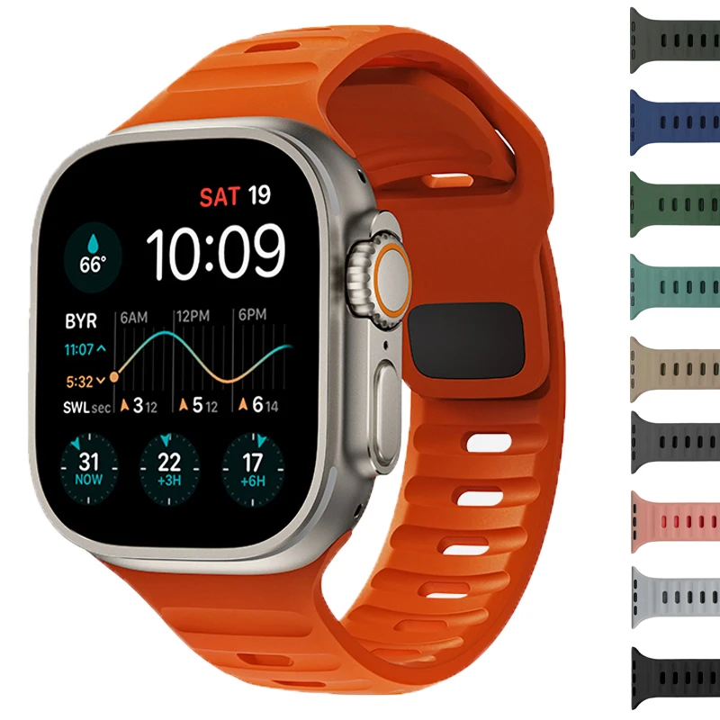 Strap For Apple Watch Band 49mm 44mm 45mm 41mm 40mm 42mm 38mm Soft Silicone sport Bracelet iwatch Serise 8 7 SE 6 5 3 Ultra 49mm
Strap For Apple Watch Band 49mm 44mm 45mm 41mm 40mm 42mm 38mm Soft Silicone sport Bracelet iwatch Serise 8 7 SE 6 5 3 Ultra 49mm
