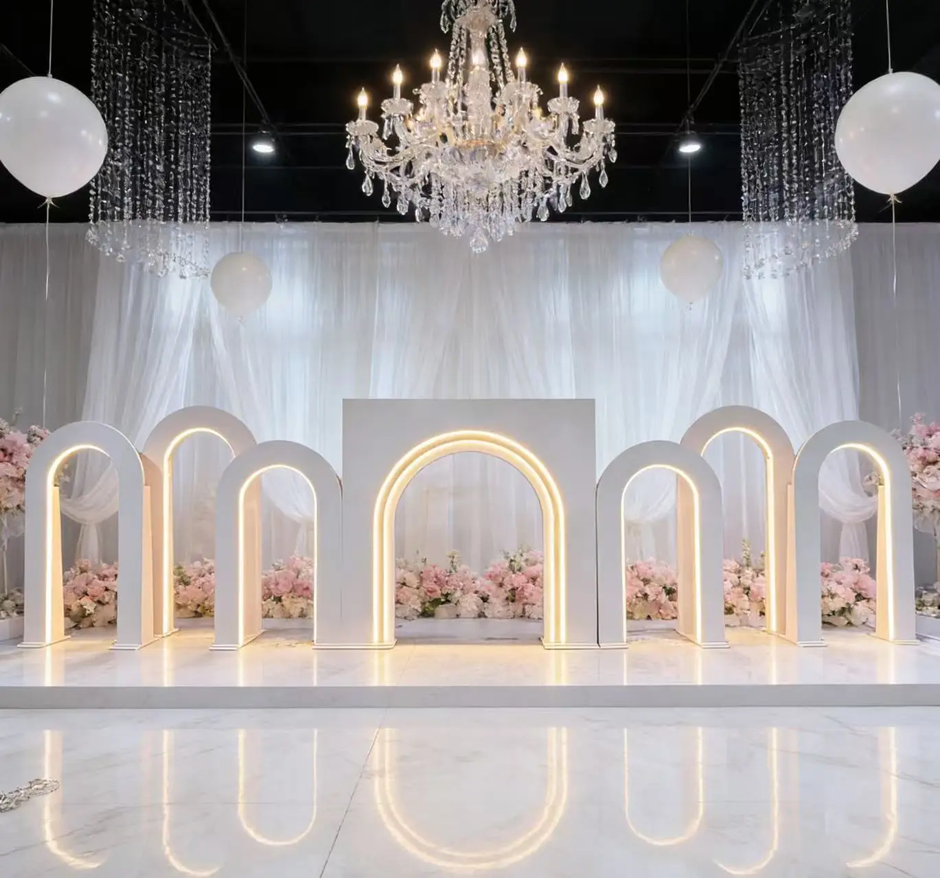 Luxury 3D White PVC Acrylic Arch Wall Panels New Design Wedding Backdrop Arch for Custom Size for Party Events
Luxury 3D White PVC Acrylic Arch Wall Panels New Design Wedding Backdrop Arch for Custom Size for Party Events