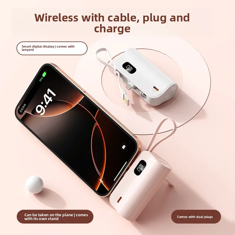 10000mAh Mini Lipstick Capsule Power Bank Portable Charger With Built-in Dual USB Cables Pocket External Phone Battery
10000mAh Mini Lipstick Capsule Power Bank Portable Charger With Built-in Dual USB Cables Pocket External Phone Battery