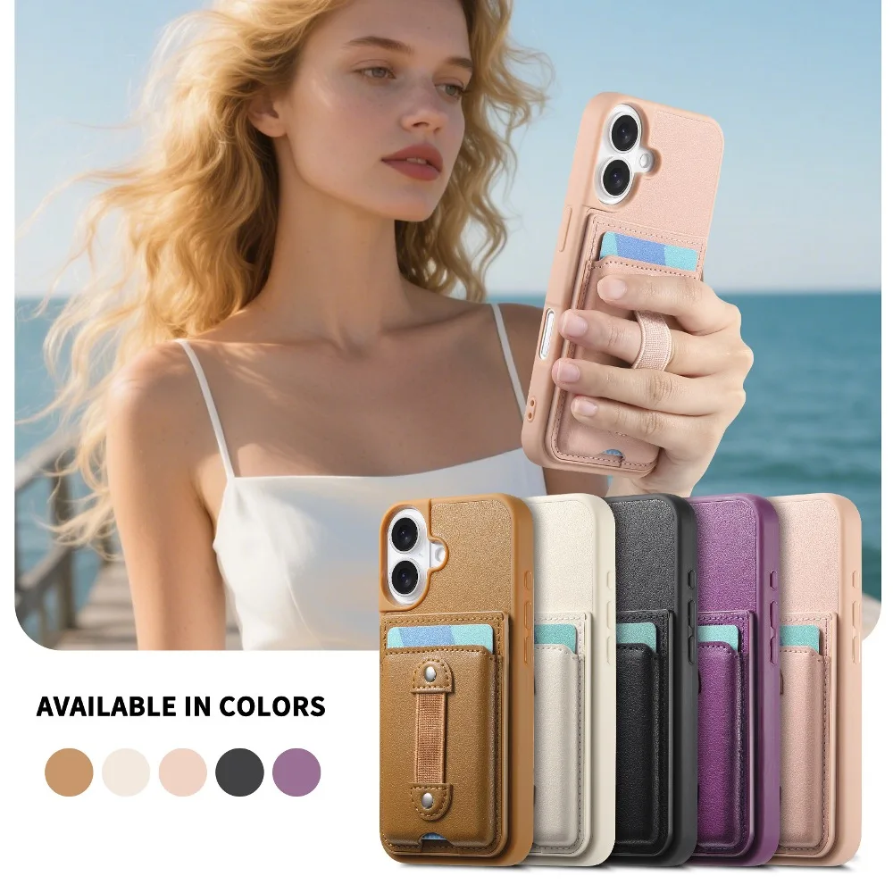 Back Elastic Wristband Leather Phone Case for iPhone Air 17 16e 15 14 Plus 13 12 11 Pro Max with Wallet Cards Case
Back Elastic Wristband Leather Phone Case for iPhone Air 17 16e 15 14 Plus 13 12 11 Pro Max with Wallet Cards Case