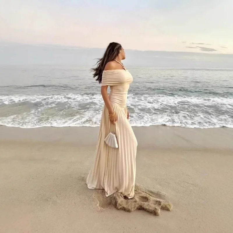 Lioness Slimming Elegant Draped One-Shoulder Long Dress Fashionable Casual Style without Sleeve Bodycon Gown for Women
Lioness Slimming Elegant Draped One-Shoulder Long Dress Fashionable Casual Style without Sleeve Bodycon Gown for Women