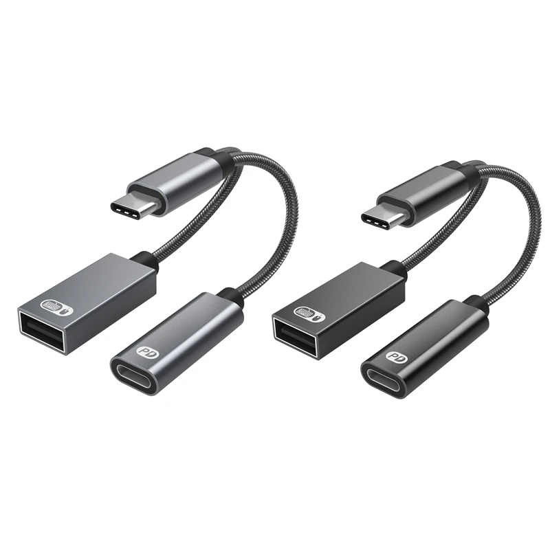 B03B-2 В 1 PD 60 Вт USB C OTG Адаптер для зарядки Кабель типа C к USB 2.0 Конвертер данных для Ipad Samsung Huawei Xiaomi Ноутбук
B03B-2 В 1 PD 60 Вт USB C OTG Адаптер для зарядки Кабель типа C к USB 2.0 Конвертер данных для Ipad Samsung Huawei Xiaomi Ноутбук