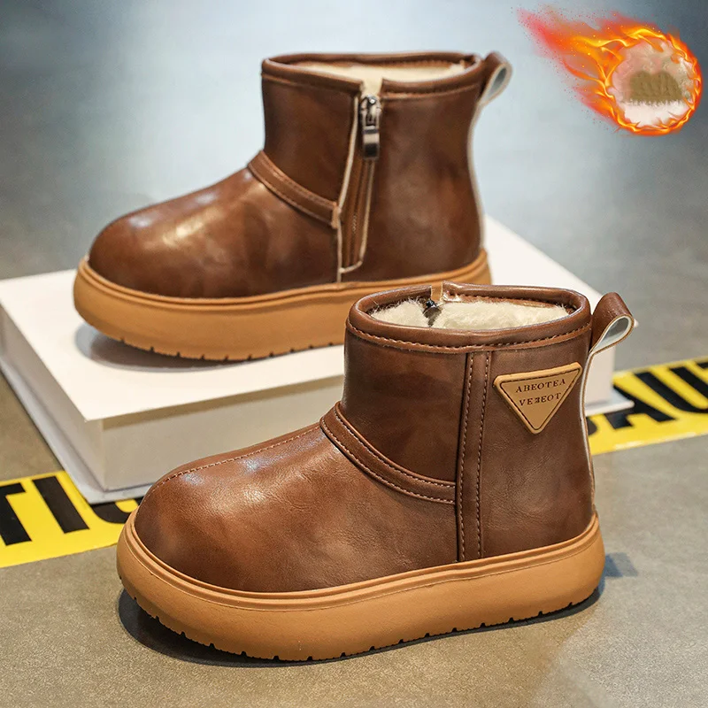 Детские зимние сапоги для мальчиков, зимние минималистичные кроссовки для мальчиков, теплые ботинки из искусственной кожи на толстой подошве для малышей, больших детей, размер 26-36
Детские зимние сапоги для мальчиков, зимние минималистичные кроссовки для мальчиков, теплые ботинки из искусственной кожи на толстой подошве для малышей, больших детей, размер 26-36