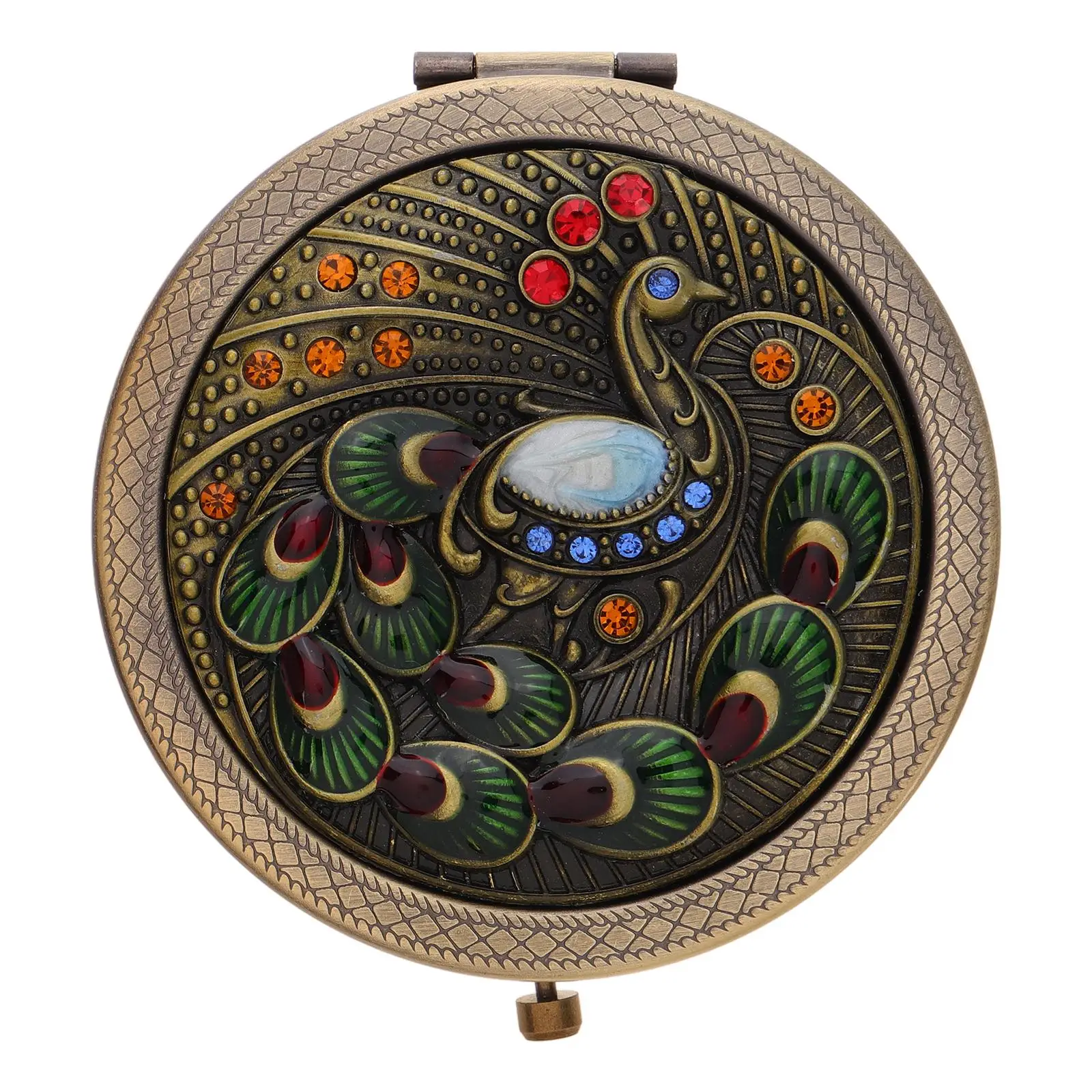 Peacock Round Mirror Metal Foldable Handheld Compact Makeup Mirrors Mini Vanity Pocket Classical Accessories
Peacock Round Mirror Metal Foldable Handheld Compact Makeup Mirrors Mini Vanity Pocket Classical Accessories