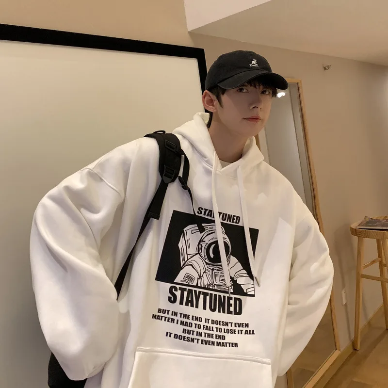 Hooded Sweater Men's Autumn and Winter Fleece Thickened Ins Trend Loose Handsome Teen Sports Printed Top Jacket
Hooded Sweater Men's Autumn and Winter Fleece Thickened Ins Trend Loose Handsome Teen Sports Printed Top Jacket