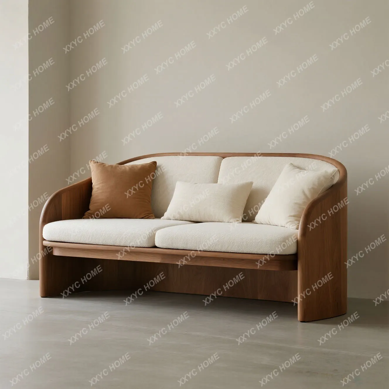 LXMedieval ash wood curved warm wooden frame Chinese minimalist solid wood double sofa
LXMedieval ash wood curved warm wooden frame Chinese minimalist solid wood double sofa