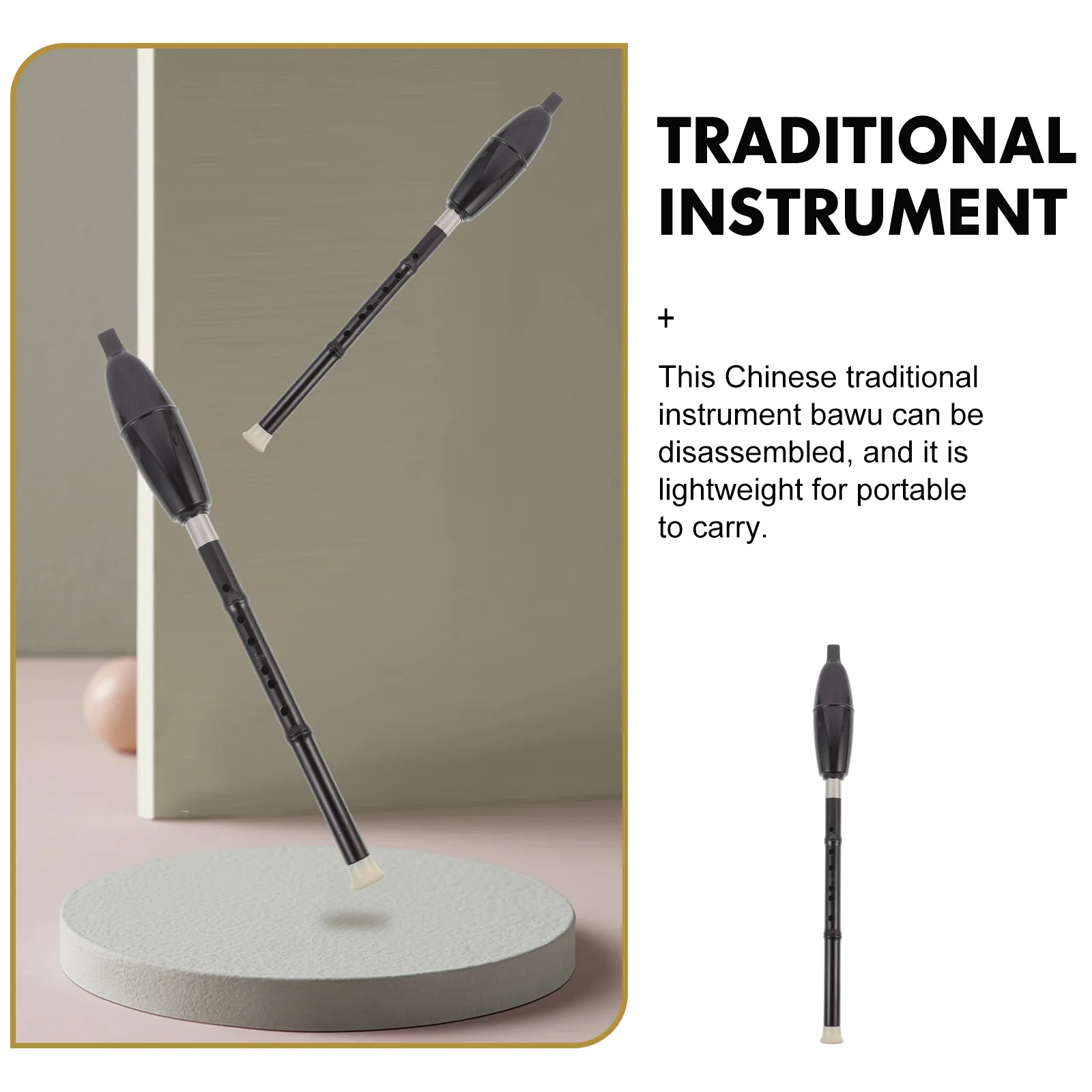 1 Set Vertical Blow Bawu Flute Premium Resin Woodwind Instrument Portable Lightweight Traditional Chinese Folk Wind Musical
1 Set Vertical Blow Bawu Flute Premium Resin Woodwind Instrument Portable Lightweight Traditional Chinese Folk Wind Musical