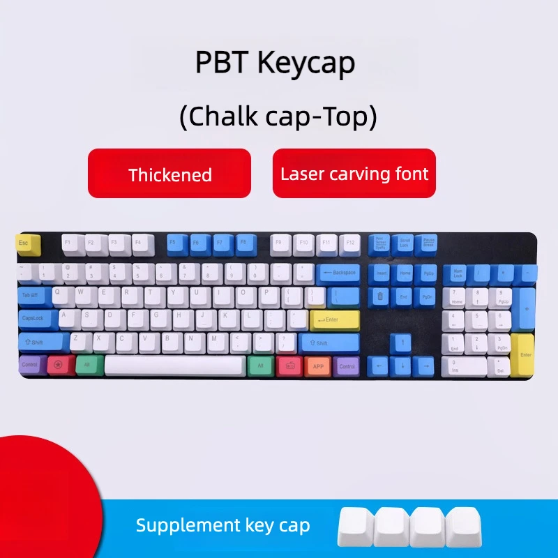 PBT Chalk Colorful Personalized Keycaps OEM Profile Top Side Laser Engraved Keycaps For MX Mechanical Keyboard 61 87 104 108
PBT Chalk Colorful Personalized Keycaps OEM Profile Top Side Laser Engraved Keycaps For MX Mechanical Keyboard 61 87 104 108