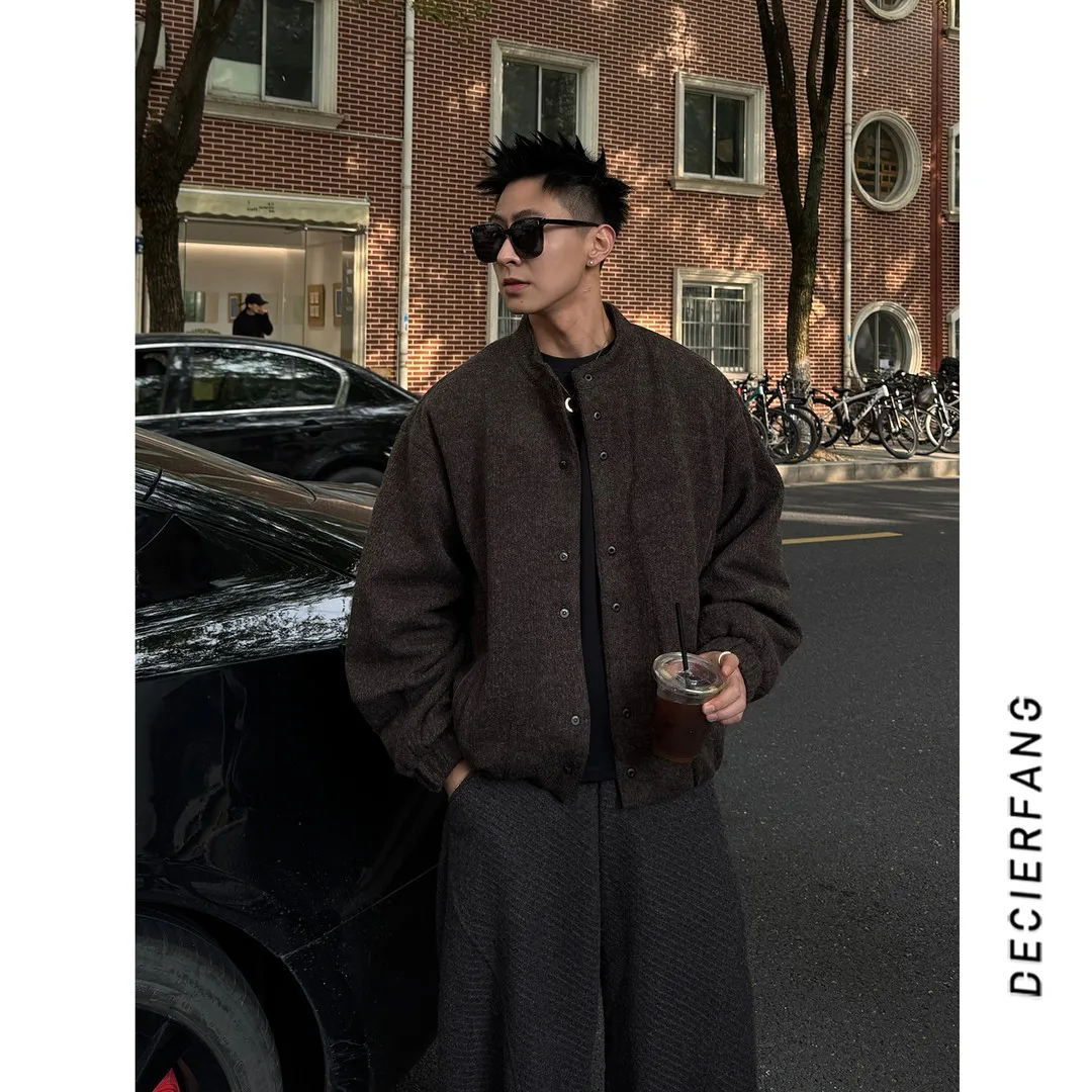 Warm Du down Woolen Coat Stand Collar Loose Fit Casual Men's Jaet Ci Leisure Sle ort Length Polyester Fabric
Warm Du down Woolen Coat Stand Collar Loose Fit Casual Men's Jaet Ci Leisure Sle ort Length Polyester Fabric