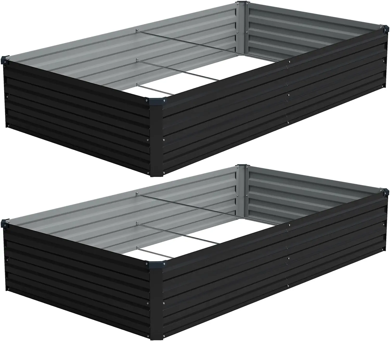 8x4x1FT Galvanized Raised Garden Bed Kit, 2-Pack Metal Planter Box for Vegetables, Easy Assembly Black Steel Container
8x4x1FT Galvanized Raised Garden Bed Kit, 2-Pack Metal Planter Box for Vegetables, Easy Assembly Black Steel Container