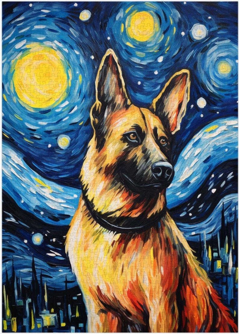  1000 Pieces Starry Night German Shepherd Jigsaw Puzzle Home Decor Adults Puzzle Games Family Fun Floor Puzzles Educational
1000 Pieces Starry Night German Shepherd Jigsaw Puzzle Home Decor Adults Puzzle Games Family Fun Floor Puzzles Educational
