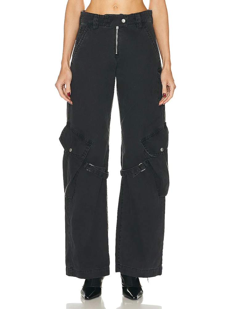 Posh Spice retro wash to do old high-waisted loose straight leg multi-pocket cargo casual pants new summer style
Posh Spice retro wash to do old high-waisted loose straight leg multi-pocket cargo casual pants new summer style