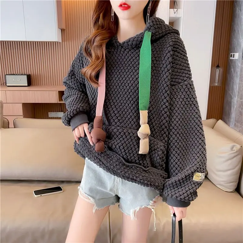 Lamb Wool Hoodies Women Fashion Design Hooded Coats Autumn Winter Trendy Loose Plush Warm Jackets Casual Y2k Hoodie Womens Coat
Lamb Wool Hoodies Women Fashion Design Hooded Coats Autumn Winter Trendy Loose Plush Warm Jackets Casual Y2k Hoodie Womens Coat
