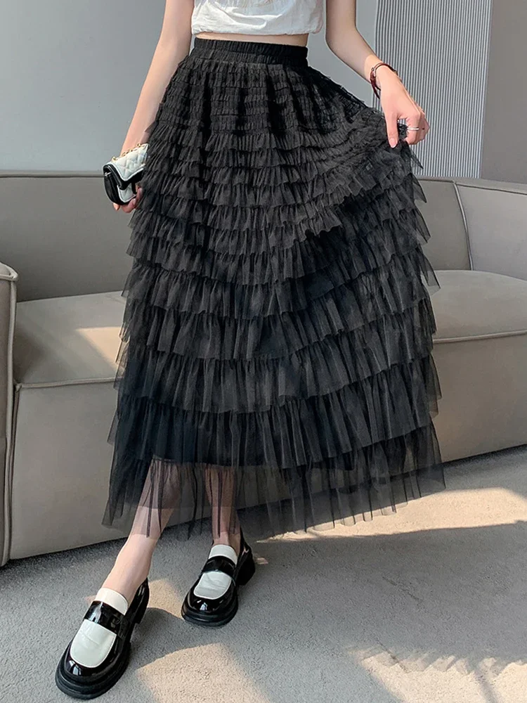 Fashionable and Elegant Fluffy Cake Long Skirt Mesh Skirt Elastic Waist Thin Gauze Spring and Autumn 2024 New Long Skirt P268
Fashionable and Elegant Fluffy Cake Long Skirt Mesh Skirt Elastic Waist Thin Gauze Spring and Autumn 2024 New Long Skirt P268